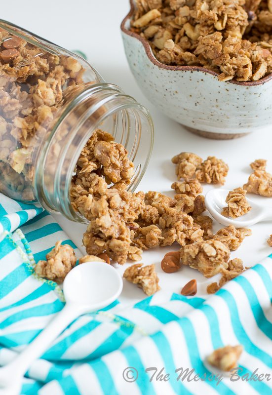 Cookie Butter Cinnamon Chip Granola | www.themessybakerblog.com-8400