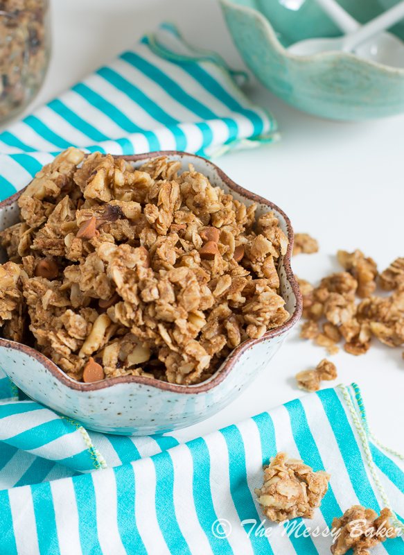 Cookie Butter Cinnamon Chip Granola | www.themessybakerblog.com-8391