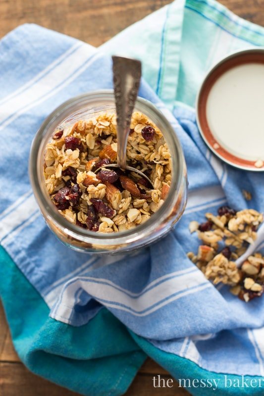 Cranberry Orange Granola | www.themessybakerblog.com