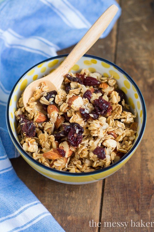 Cranberry Orange Granola | www.themessybakerblog.com