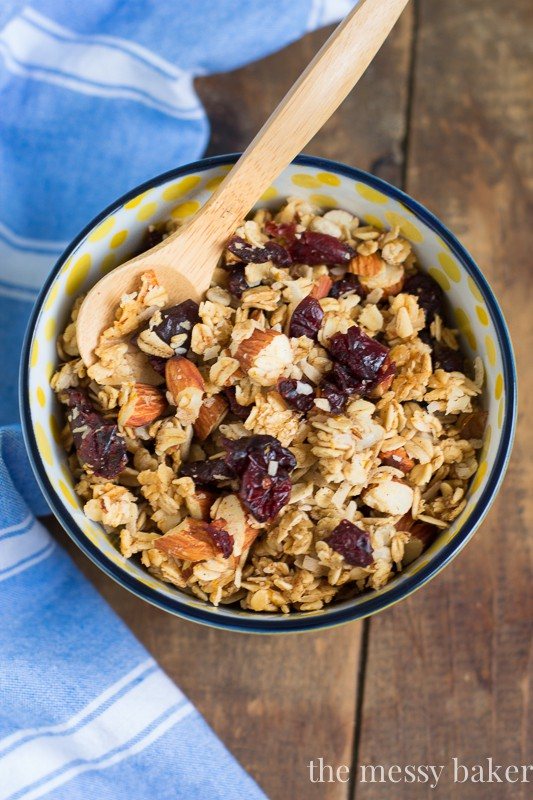 Cranberry Orange Granola | www.themessybakerblog.com