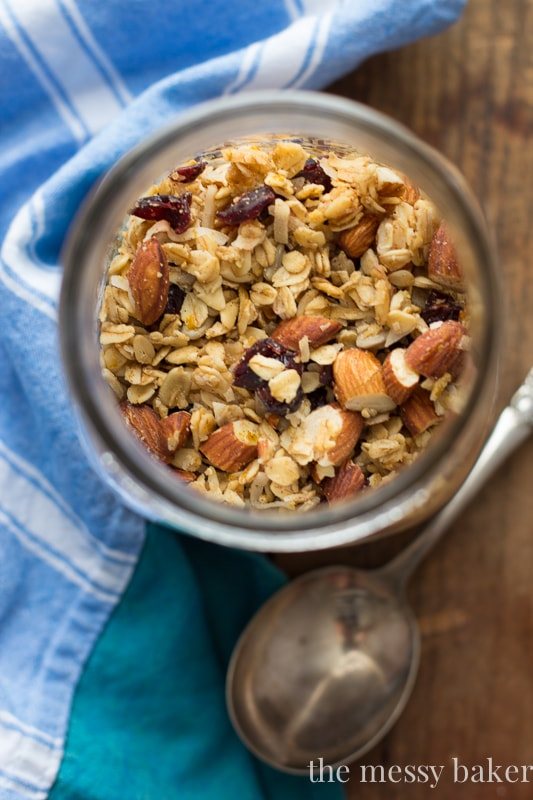Cranberry Orange Granola | www.themessybakerblog.com