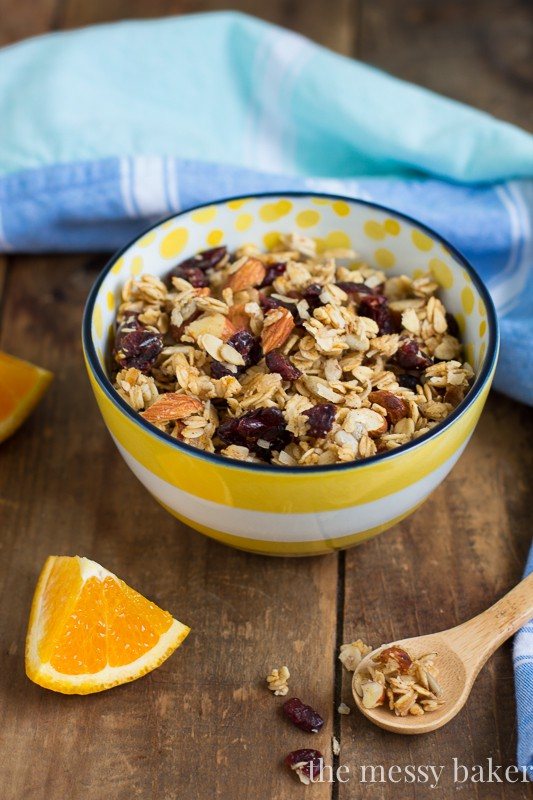 Cranberry Orange Granola | www.themessybakerblog.com