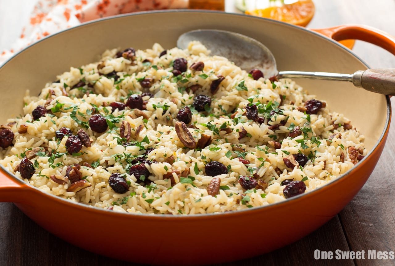 Cranberry-Orange Rice Pilaf with Toasted Pecans