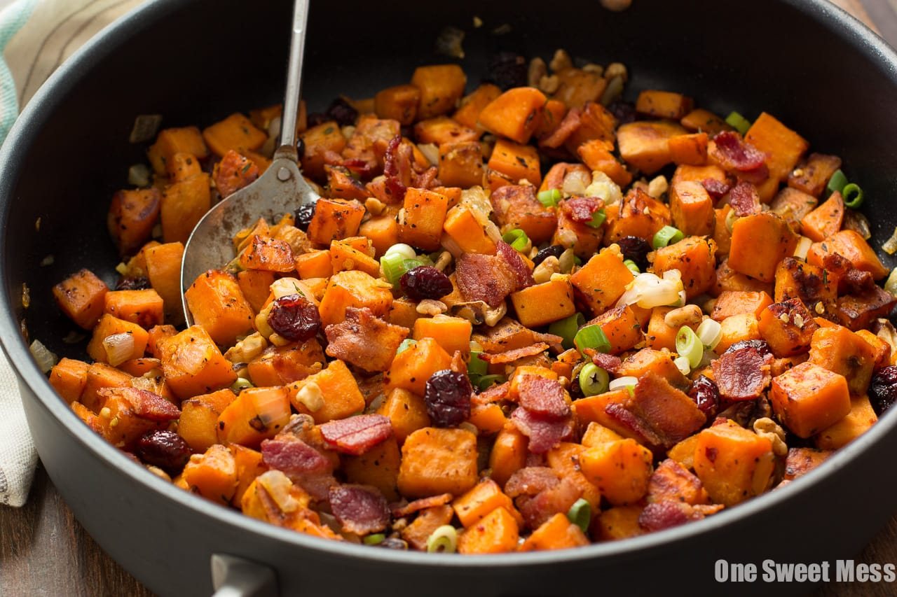 Cranberry-Walnut Sweet Potato Hash