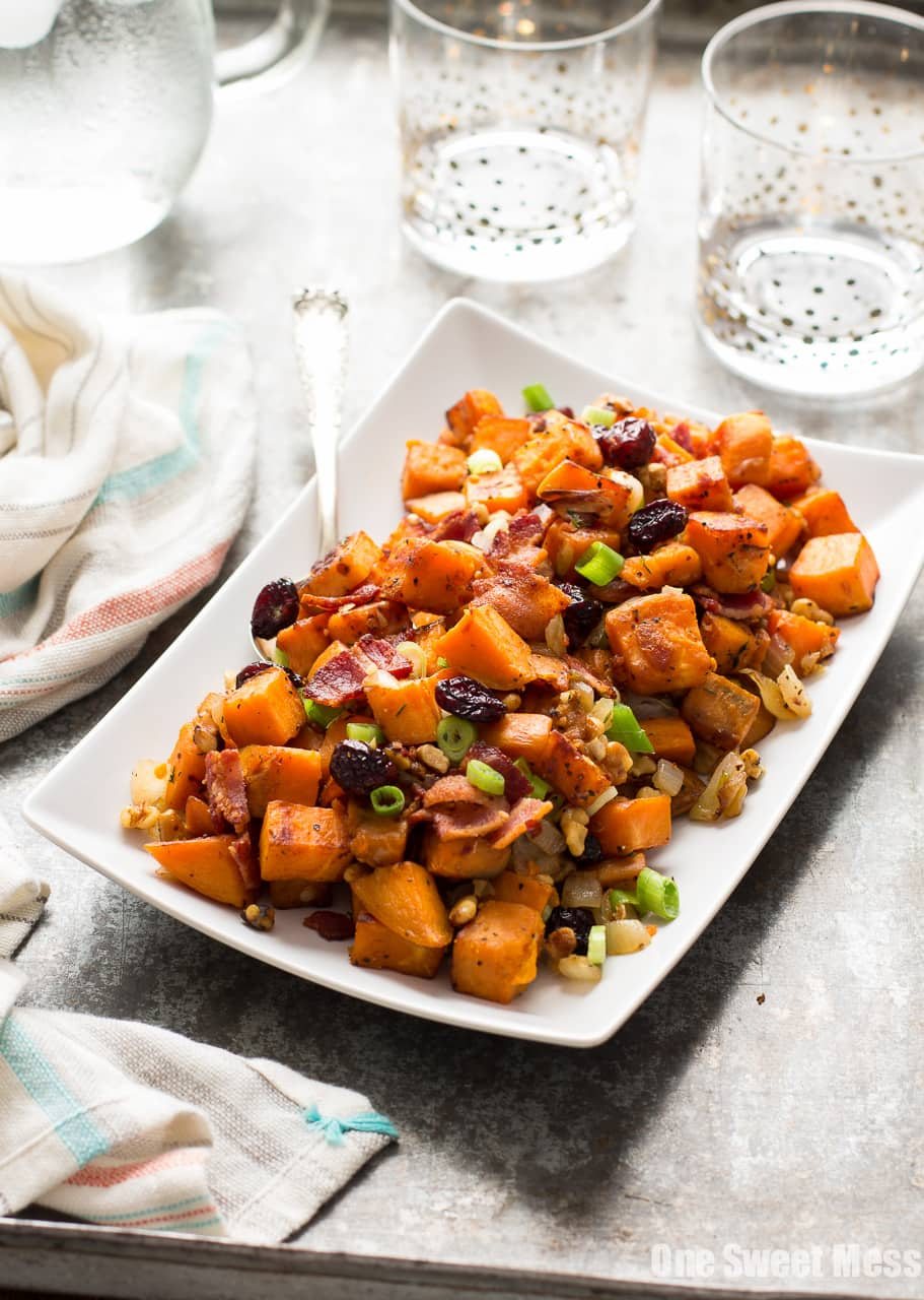 Cranberry-Walnut Sweet Potato Hash