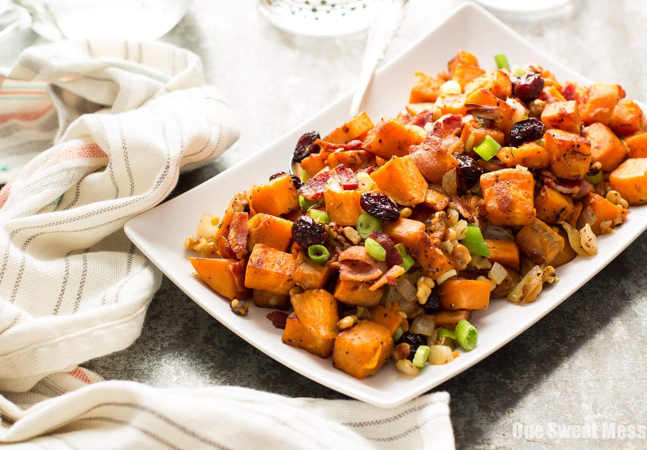 Cranberry-Walnut Sweet Potato Hash