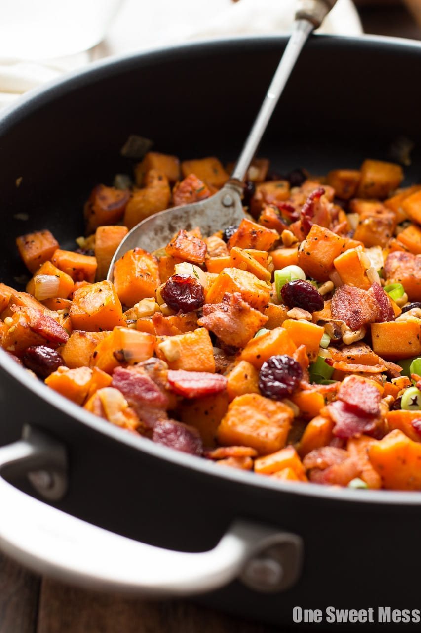 Cranberry-Walnut Sweet Potato Hash