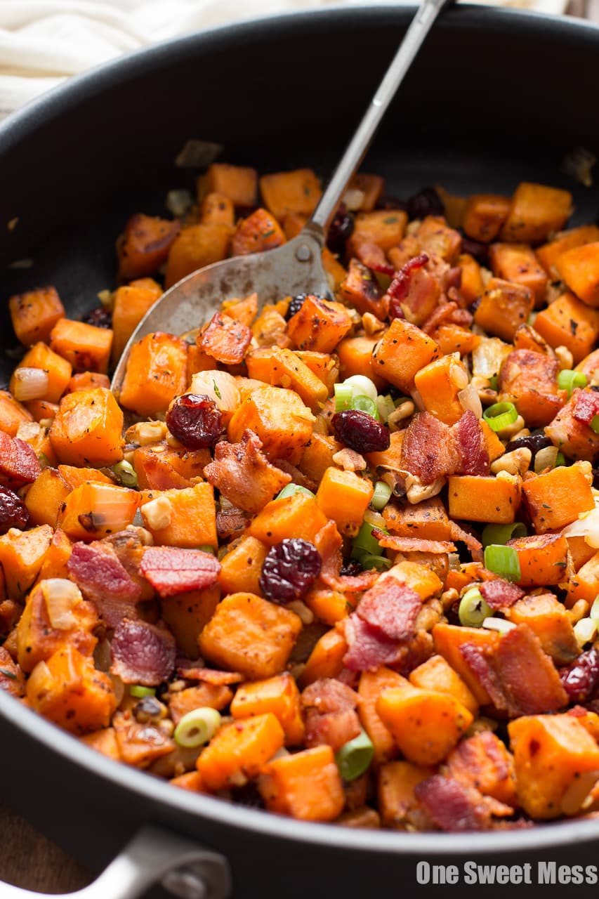 Cranberry-Walnut Sweet Potato Hash