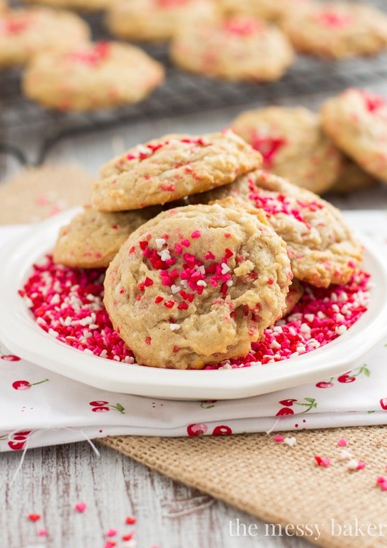 Cream Cheese Funfetti Cookies from www.themessybakerblog.com