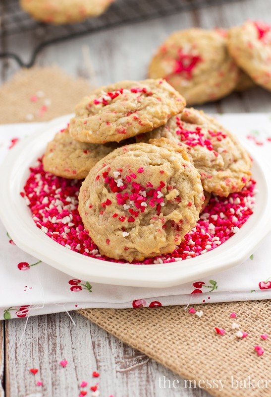 Cream Cheese Funfetti Cookies from www.themessybakerblog.com