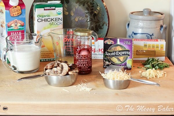 Creamy Parmesan Pasta with Chicken & Mushrooms {www.themessybakerblog.com}-6207