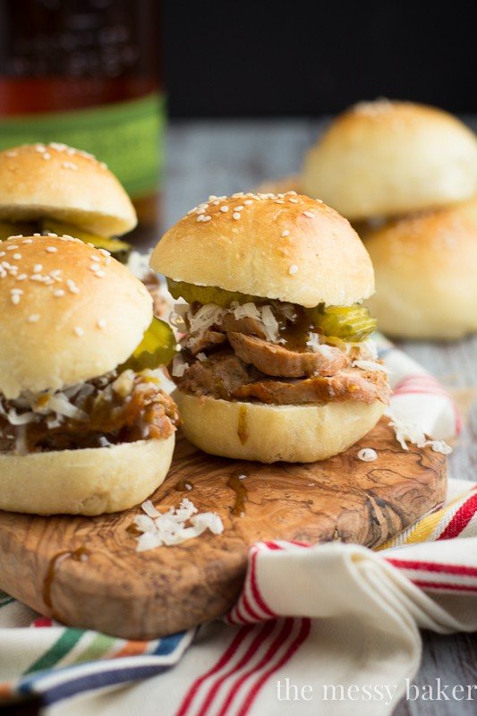 Cuban Sliders with Mustard-Bourbon Glaze