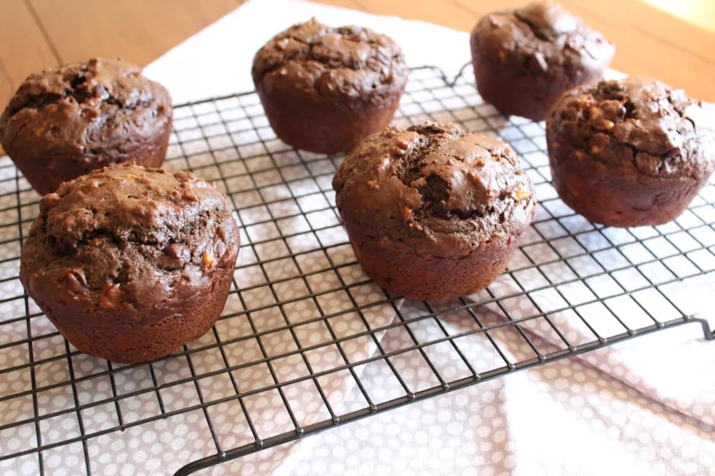 Double Chocolate Banana Muffins