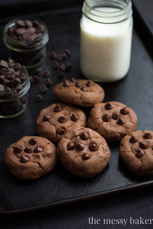 Double Chocolate Chip Cookies {For Two}