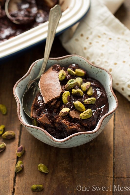 Earl Grey Brownie Pudding | Supremely rich, ultra chocolate-y, and decadent beyond belief. The addition of Earl Grey tea to the batter adds a subtle hint of spice.