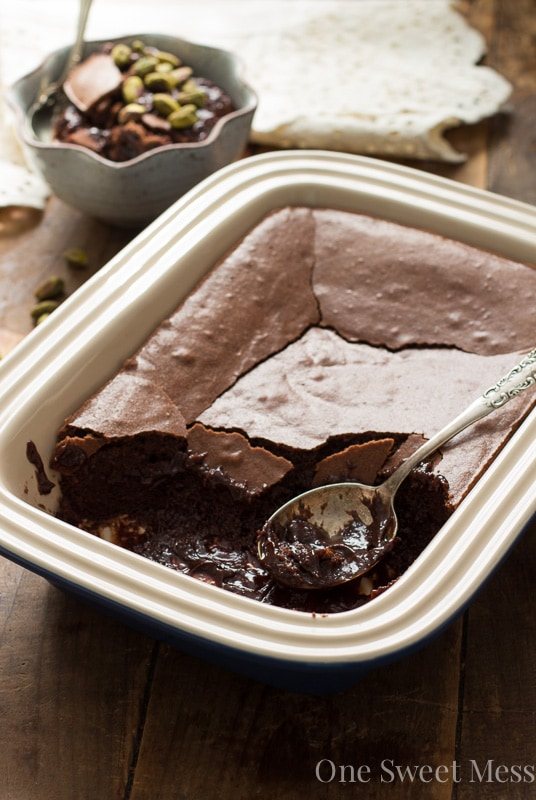 Earl Grey Brownie Pudding