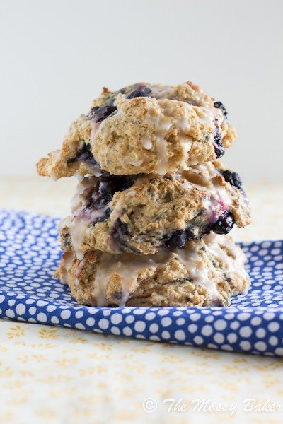 Blueberry Lemon Scones | www.themessybakerblog.com -6959