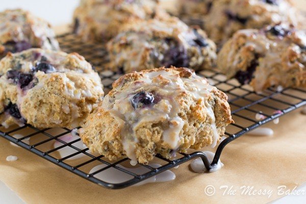 “Eat Me” Blueberry Lemon Scones ~ #SundaySupper