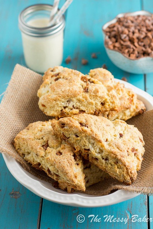 Eggnog Cinnamon Chip Scones