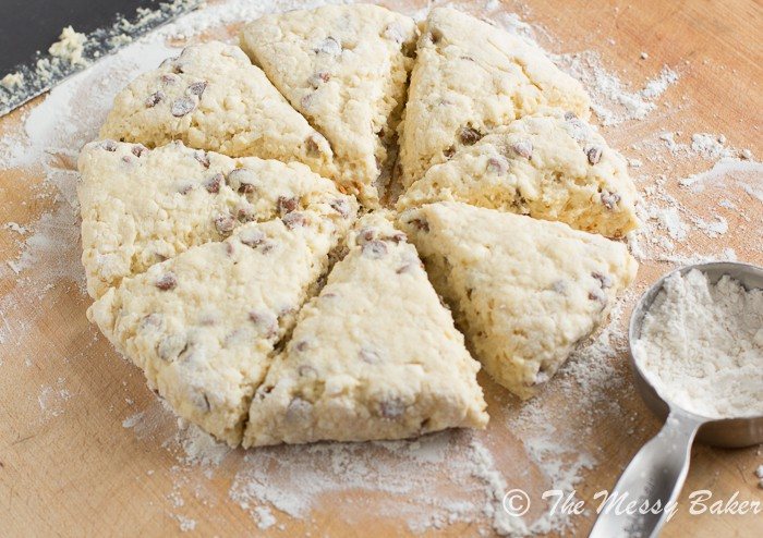 Eggnog Cinnamon Chip Scones from www.themessybakerblog.com