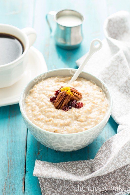 Eggnog Steel Cut Oatmeal