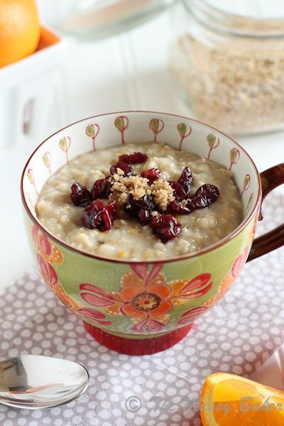 Orange Scented Steel Cut Oats | www.themessybakerblog.com