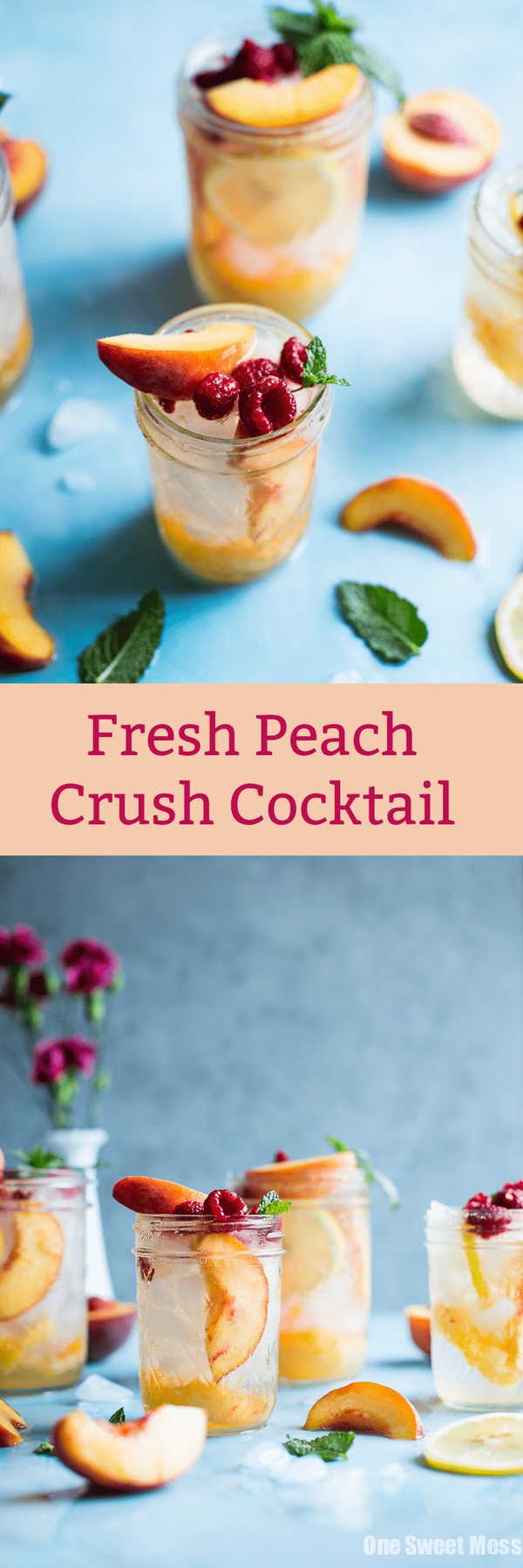 Fresh Peach Crush Cocktail: This summer inspired cocktail doesn't skimp on ripe peach flavor.