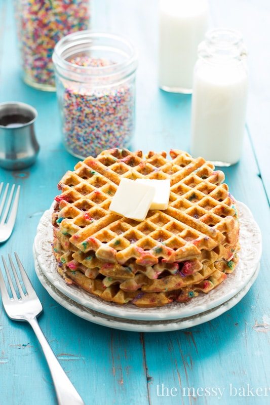 Funfetti Waffles {Gluten + Dairy Free}