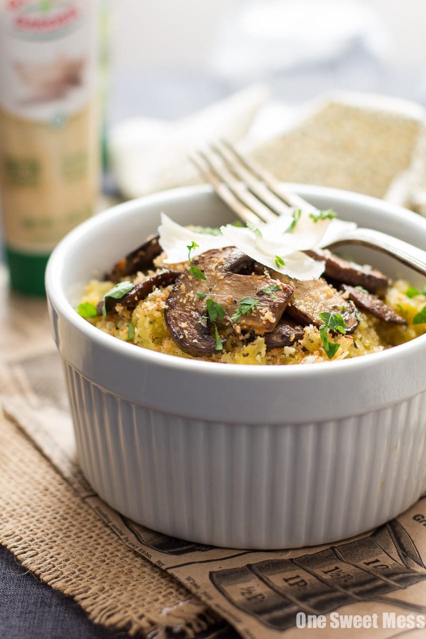 Garlic & Herb Spaghetti Squash with Mushrooms