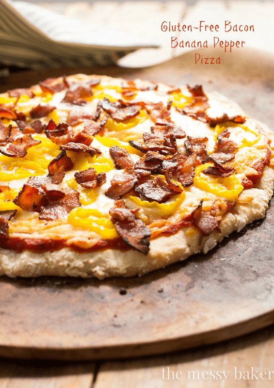 Gluten-Free Bacon Banana Pepper Pizza