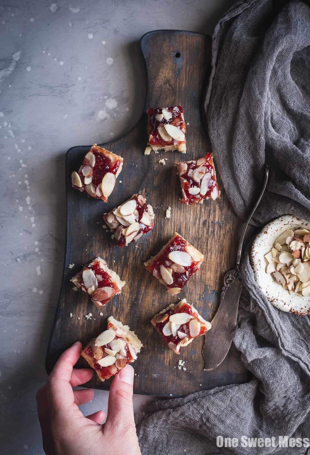 Gluten-Free Cherry Almond Shortbread Bars