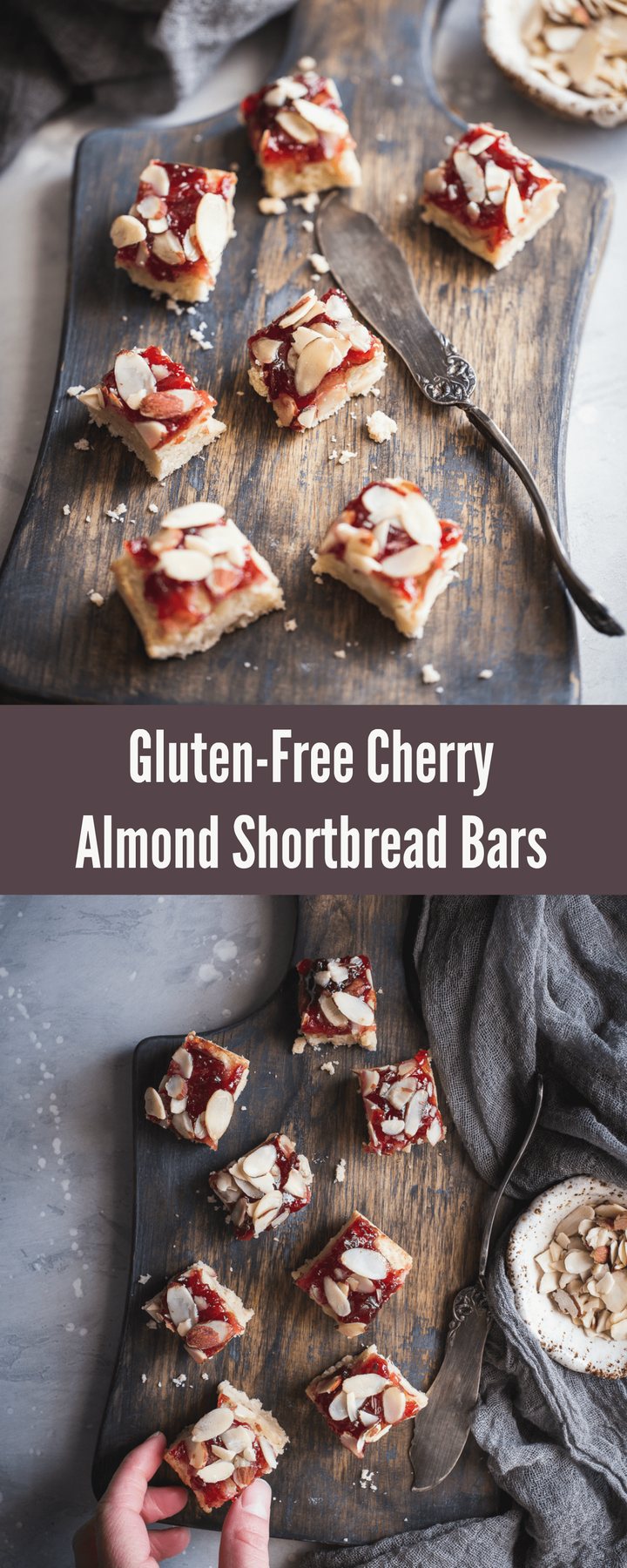 Gluten-Free Cherry Almond Shortbread Bars