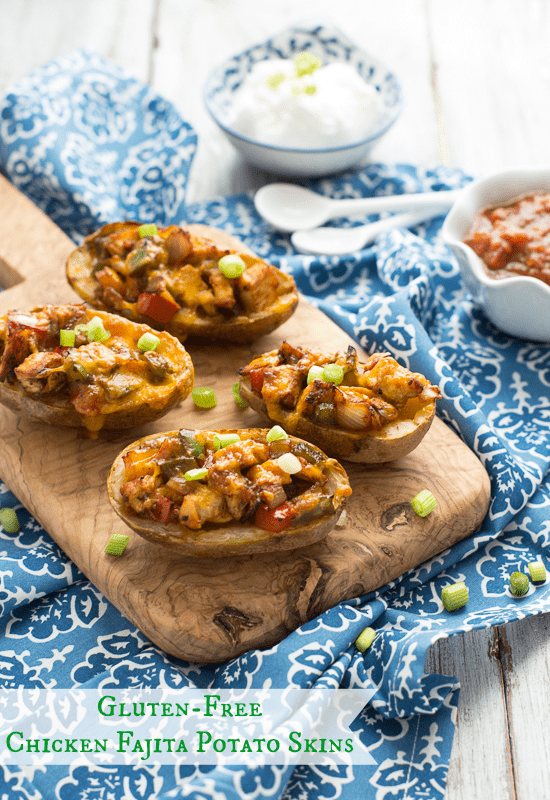 Gluten-Free Chicken Fajita Potato Skins