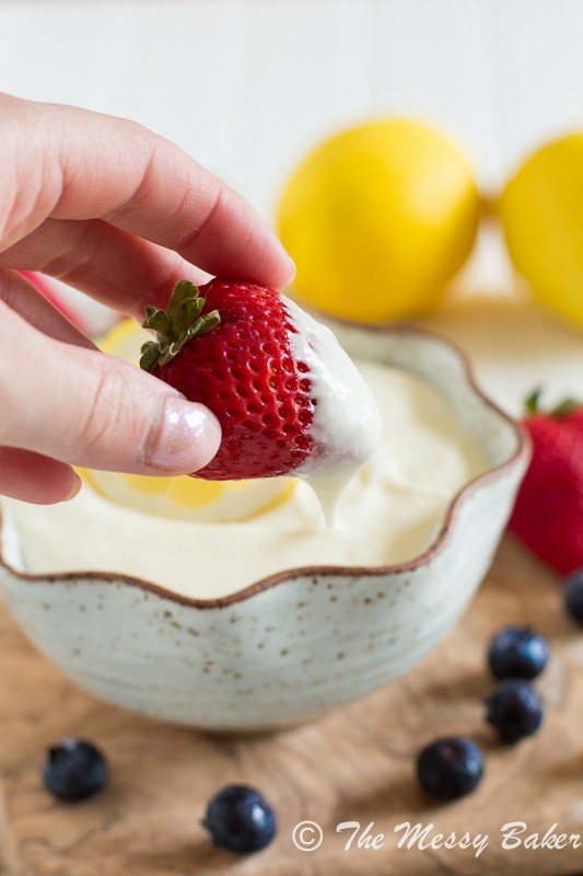 Gluten-Free Lemonade Dip | www.themessybakerblog.com -7439