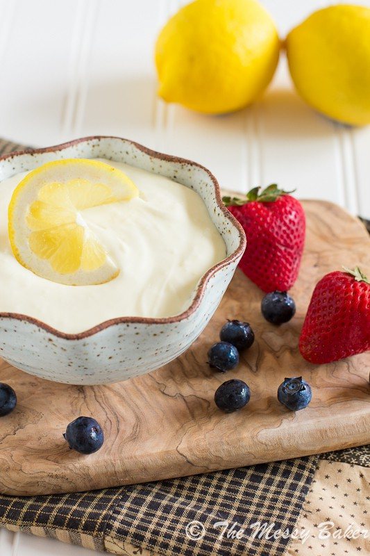 Gluten-Free Lemonade Dip | www.themessybakerblog.com -7424