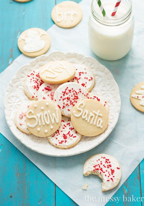 Gluten-Free Sugar Cookies with Peppermint Buttercream | www.themessybakerblog.com