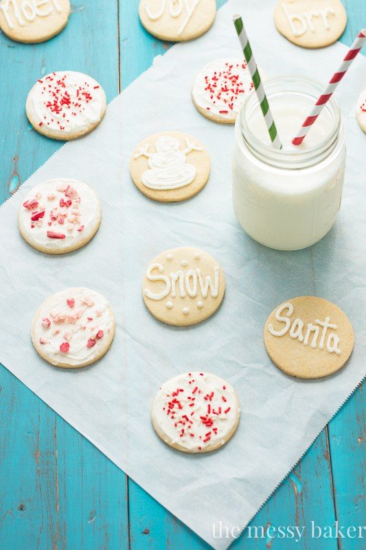 Gluten-Free Sugar Cookies with Peppermint Buttercream | www.themessybakerblog.com