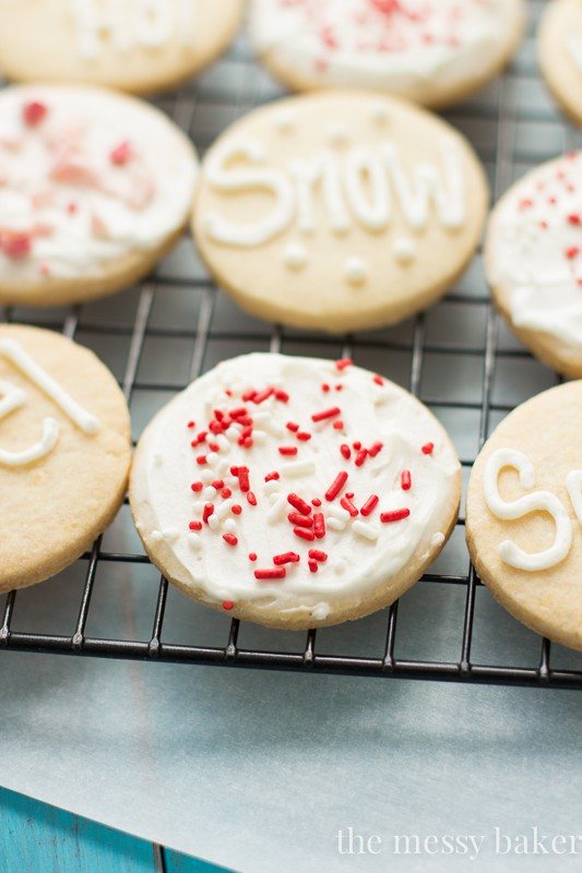 Gluten-Free Sugar Cookies with Peppermint Buttercream | www.themessybakerblog.com