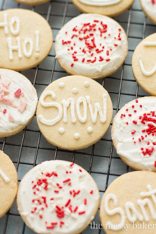 Gluten-Free Sugar Cookies with Peppermint Buttercream | www.themessybakerblog.com