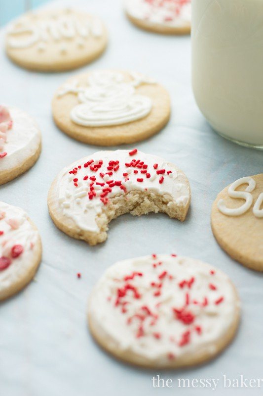 Gluten-Free Sugar Cookies with Peppermint Buttercream | www.themessybakerblog.com