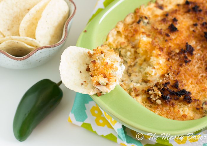Grilled Jalapeno Popper Dip | www.themessybakerblog.com -8446