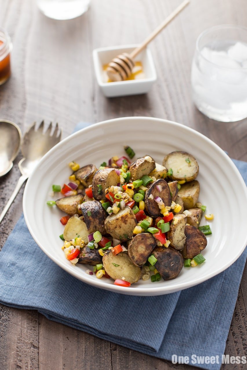 Grilled Potato Salad with Honey Chipotle Vinaigrette