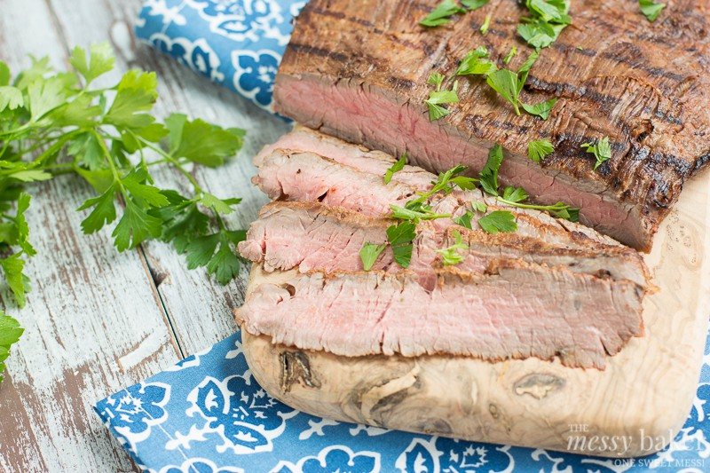 Grilled Tequila Chipotle Flank Steak | www.themessybakerblog.com