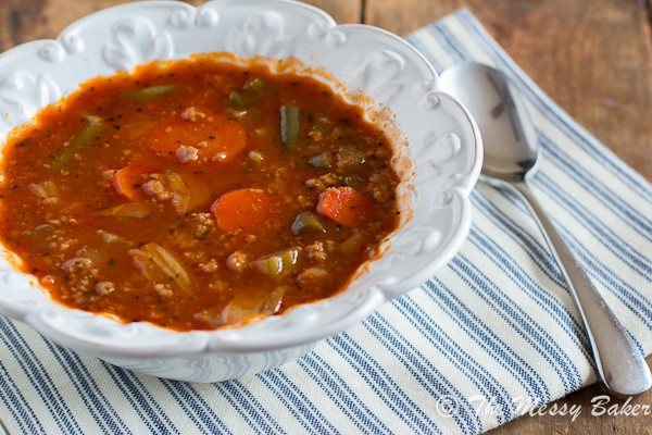 Ground Turkey & Veggie Soup {www.themessybakerblog.com}-6482