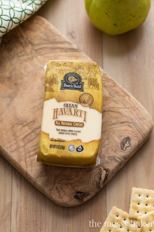 Havarti, Pear, & Smoked Ham on Crackers | www.themessybakerblog.com