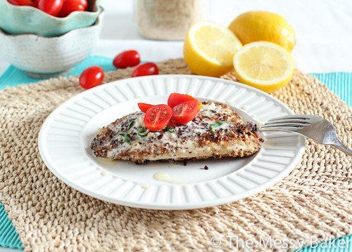 Hazelnut Crusted Tilapia with Lemon Butter Sauce