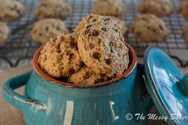 Healthy Peanut Butter Banana Cookies | www.themessybakerblog.com -6709