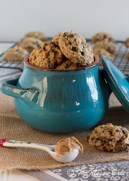 Healthy Peanut Butter Banana Cookies | www.themessybakerblog.com -6702