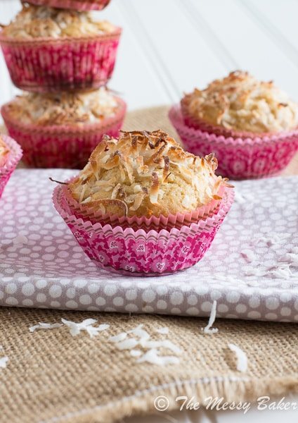 Skinny Pina Colada Muffins | www.themessybakerblog.com-6571